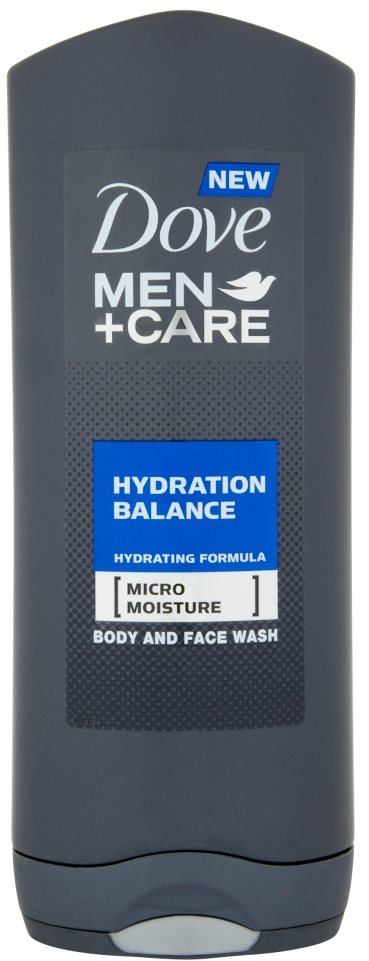 Dove Men + Care Hydration Balance sprchovací gél na telo a tvár pre mužov 400 ml