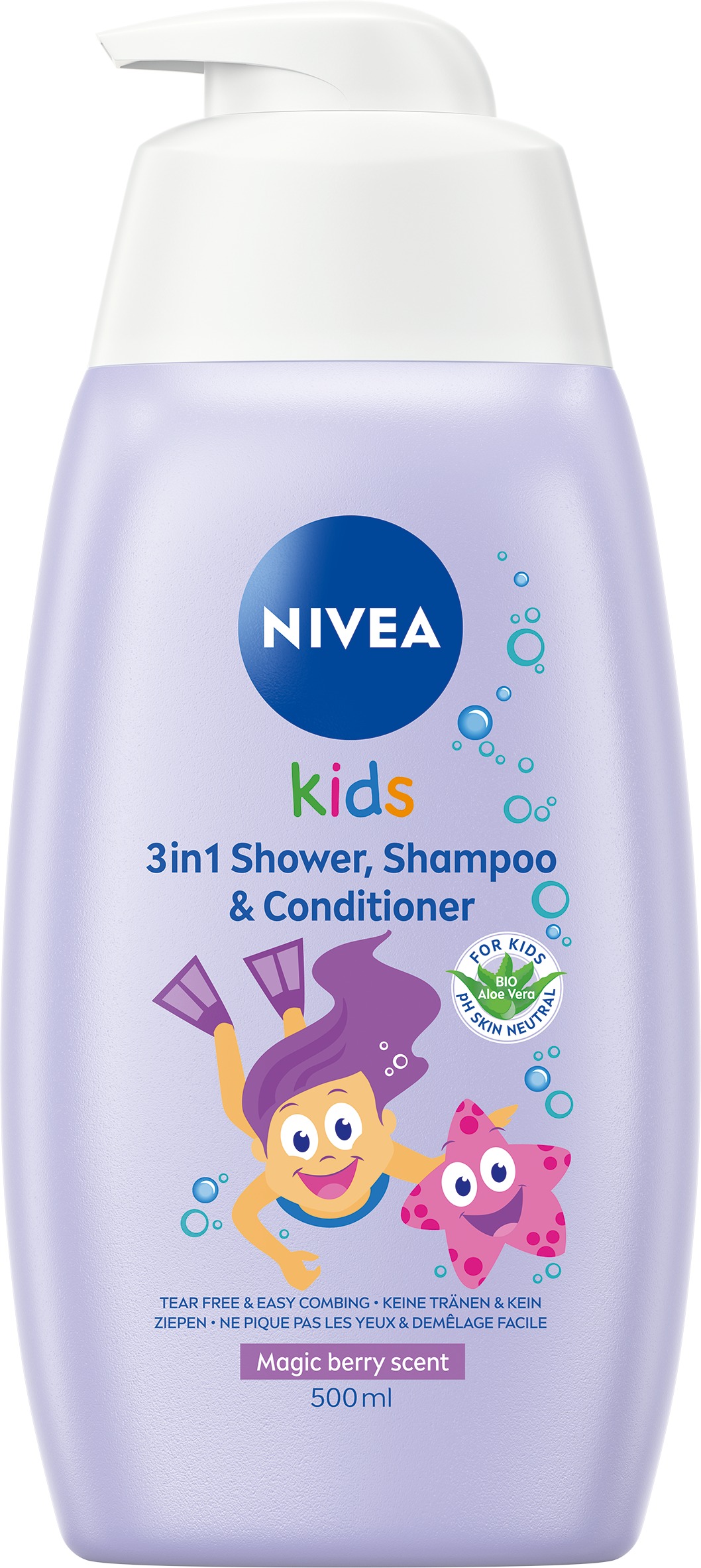 NIVEA Kids 3 in 1 Shower & Shampoo Girl 500 ml