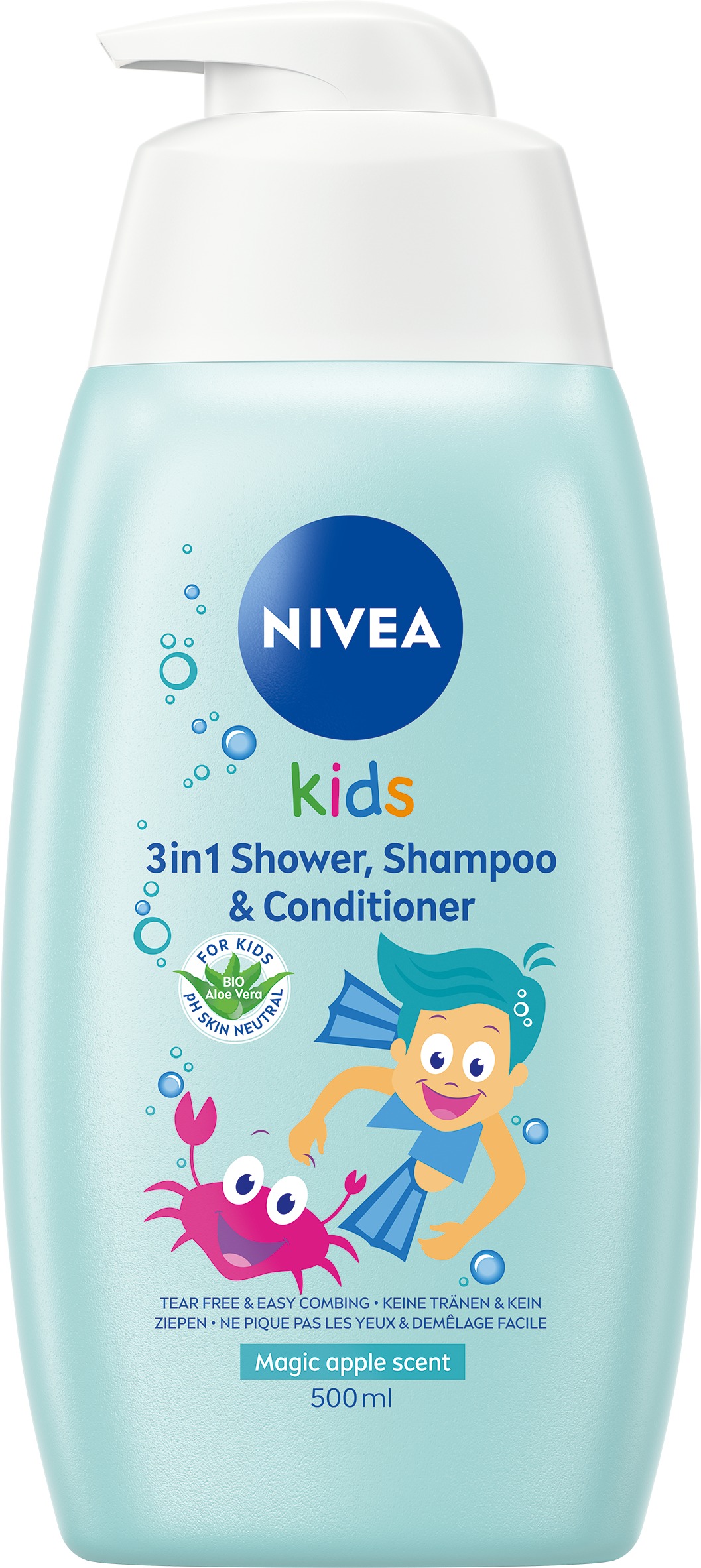 NIVEA Kids Shower & Shampoo & Conditioner Apple 500 ml