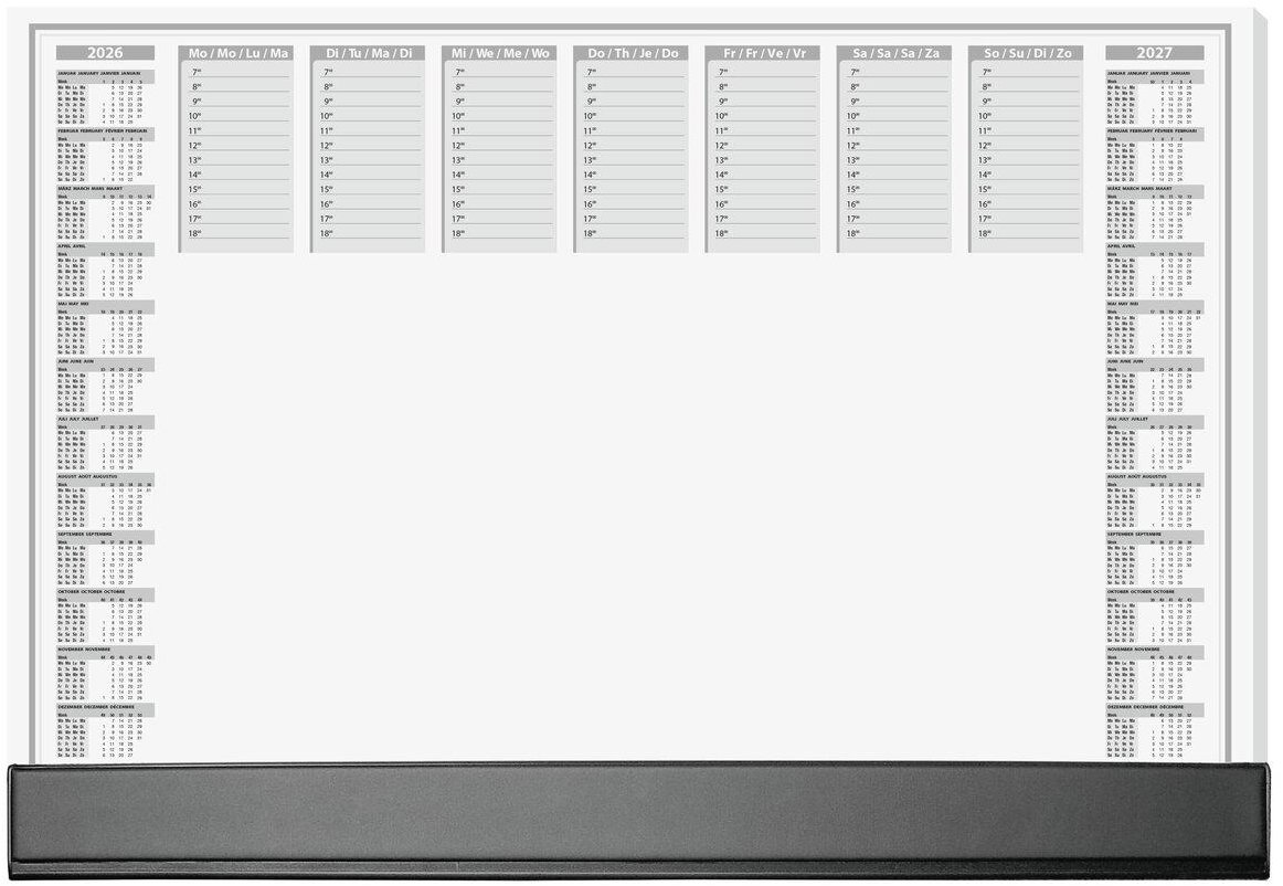 SIGEL Podložka na stôl, 2-ročný a týždenný kalendár 2026/2027