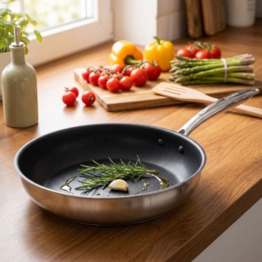Siguro Panvica Pure Delight, priemer 28 cm, nehrdzavejúca oceľ, nepriľnavá povrchová úprava ILAG® Pr