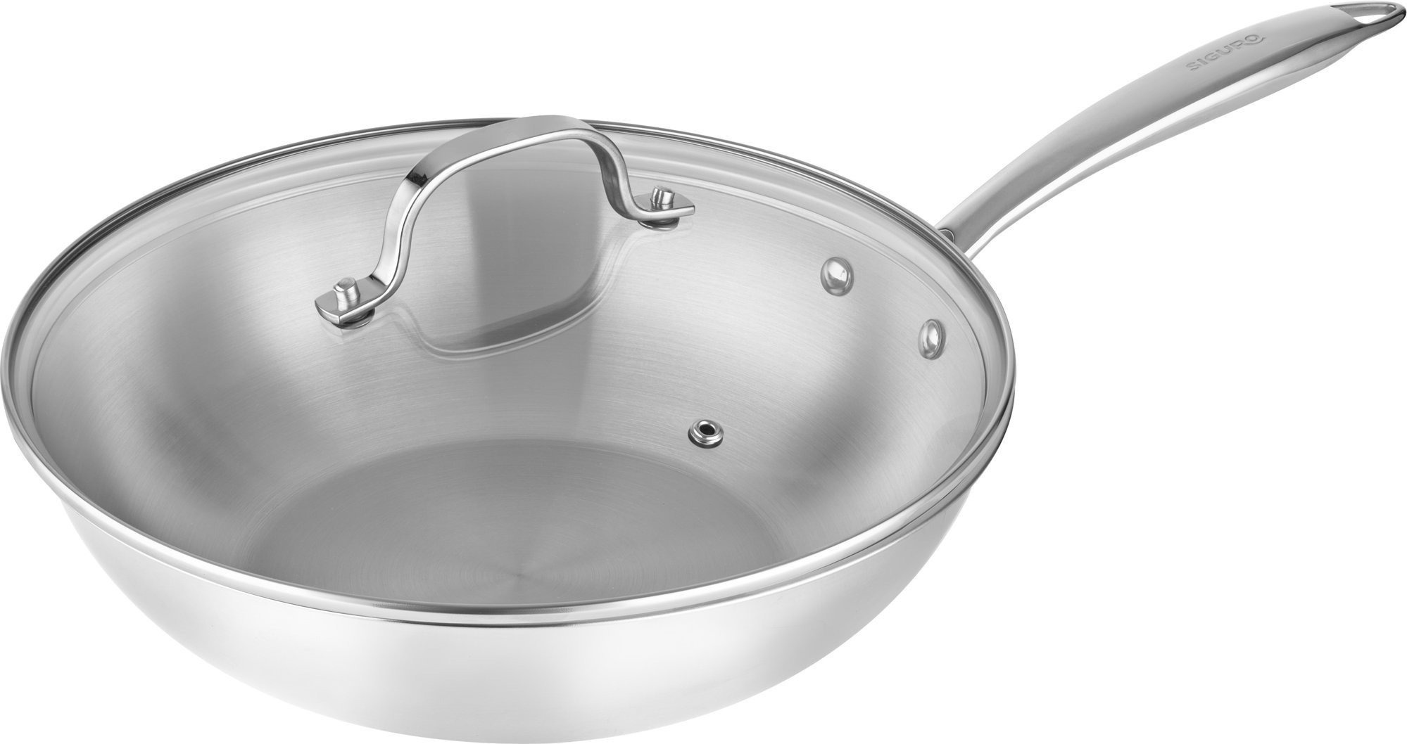 Siguro Wok Pure Delight, priemer 28 cm, s pokrievkou, prémiová nehrdzavejúca oceľ