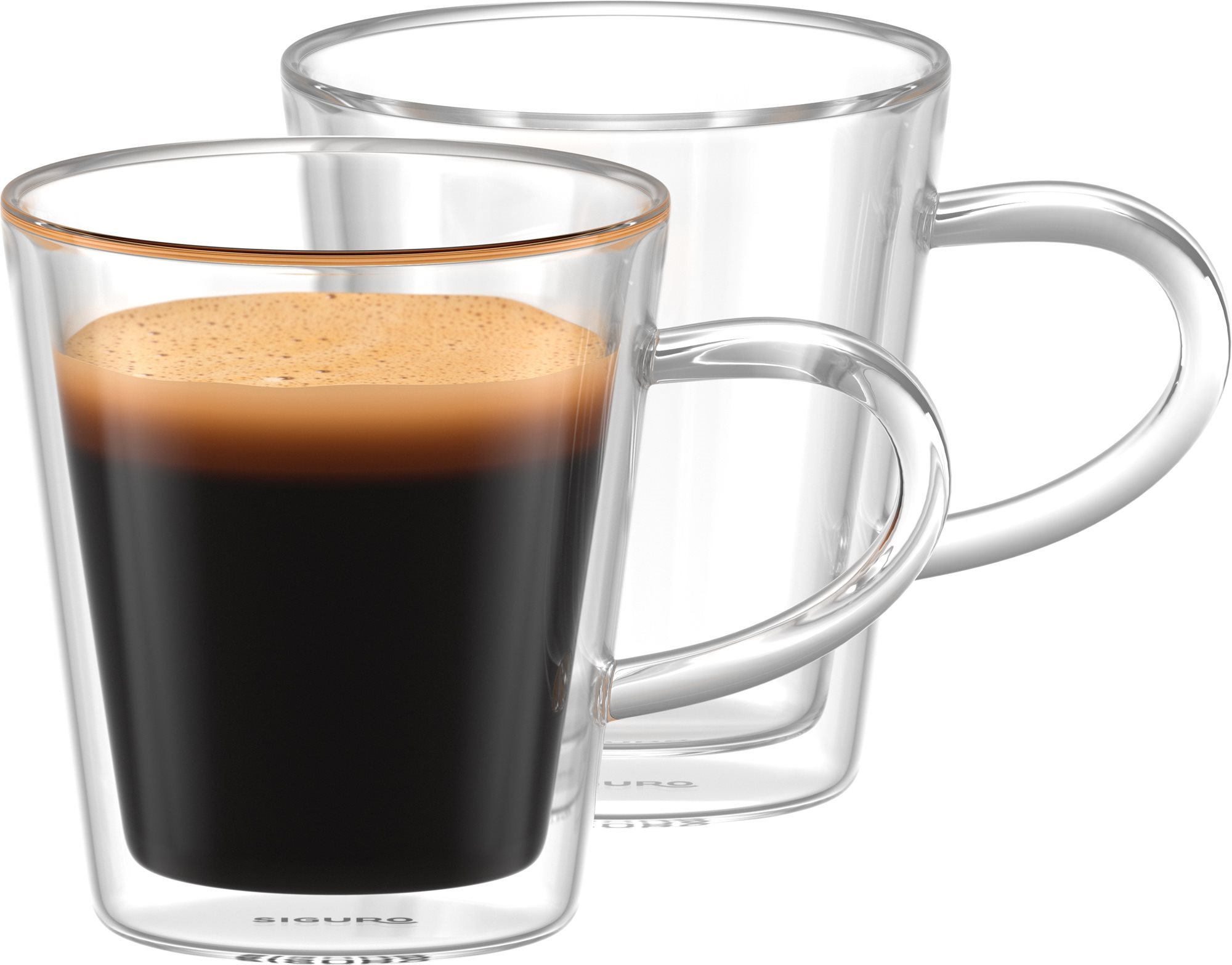 Siguro Hrnček z dvojstenného skla Lungo, 200 ml, 2 ks
