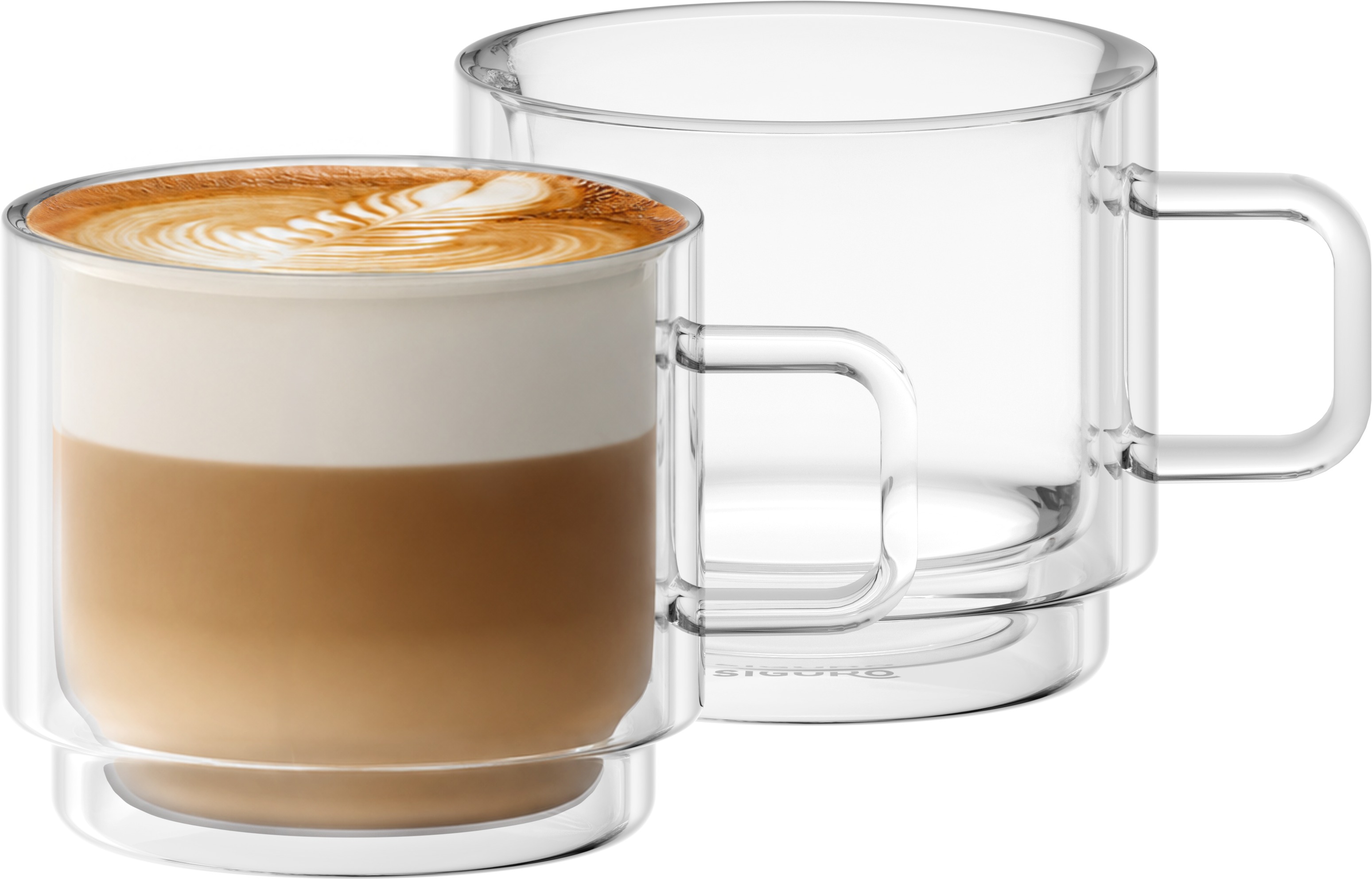 Siguro Poháre z dvojstenného skla Double Stack, 260 ml, 2 ks