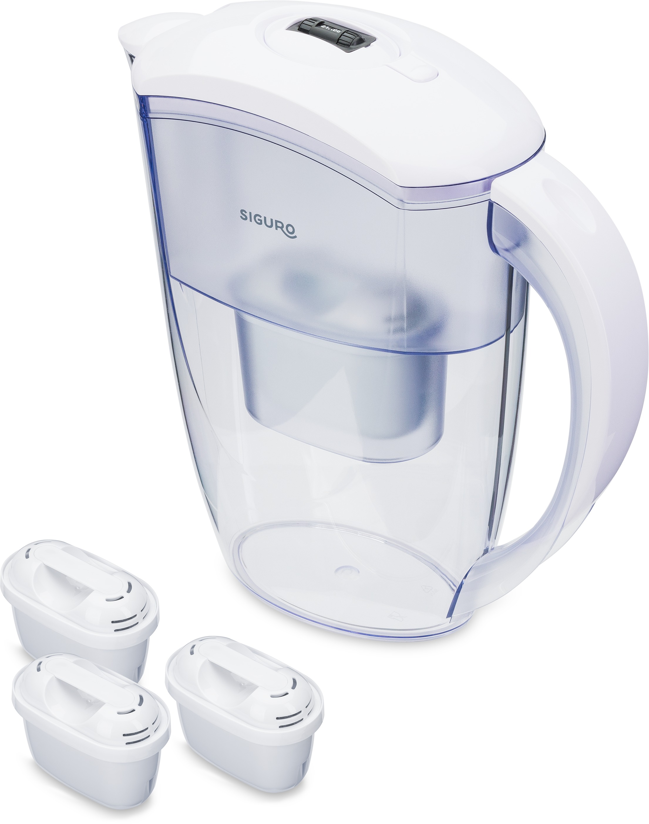 Siguro Filtračná kanvica Pure Flow Essential, kanvica + 3 filtre v balení