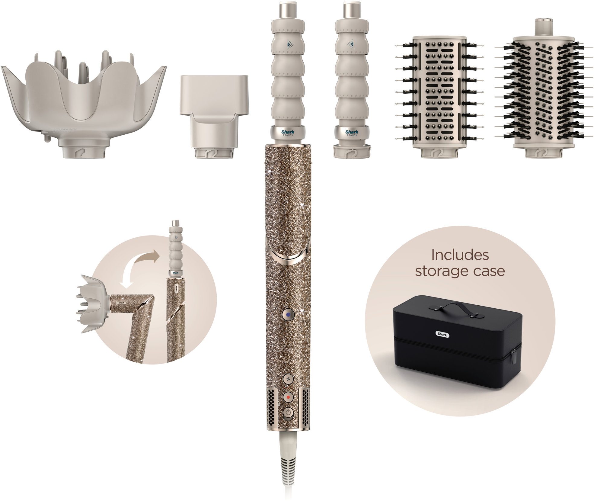 Shark® HD446JSEU FlexStyle® 5 v 1, champagne diamond