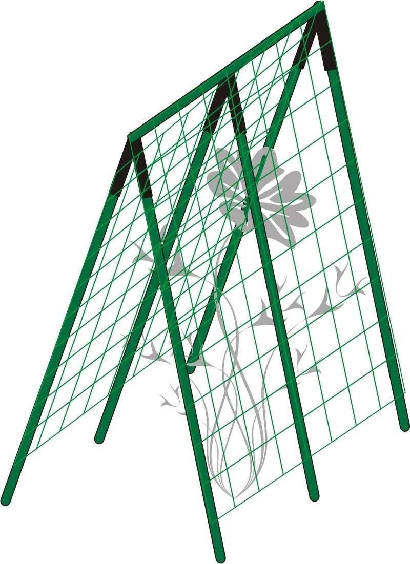 SHARK Záhradný stojan na popínavé rastliny ZS1, zelený