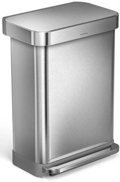 Simplehuman Pedálový koš 55 l, matná oceľ, FPP, dávkovač na vrecká