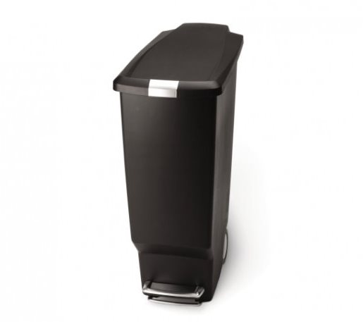 Simplehuman Pedálový kôš na odpadky 40 l, úzky, čierny plast