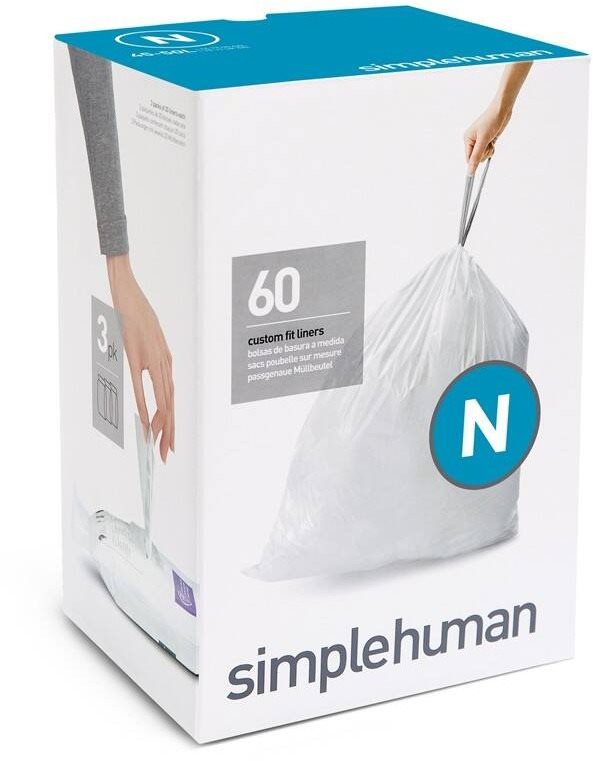 Simplehuman Vrecia do koša typ N, 45 – 50 l, 3x balenie po 20 ks (60 vriec)