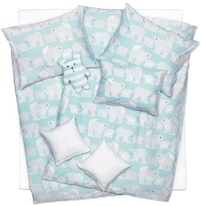 SCANquilt obliečky KLASIK DESIGN pullover polar bears tyrkysovo-biele