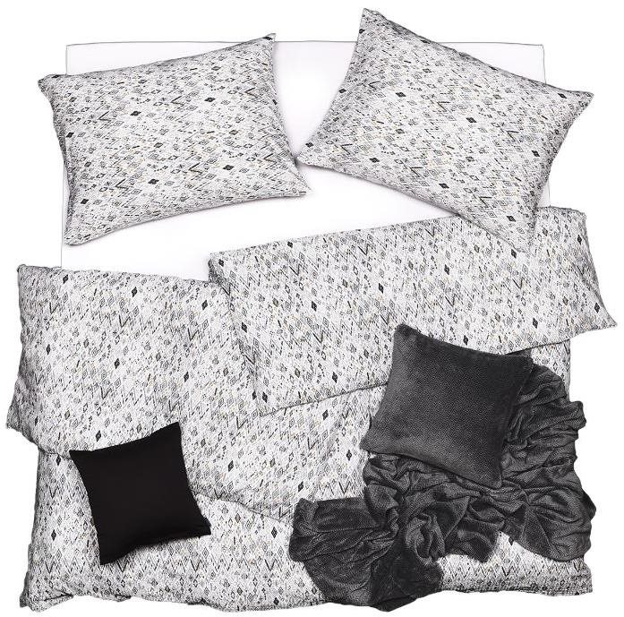 SCANquilt obliečky KREP afro bielo-čierno-zlaté