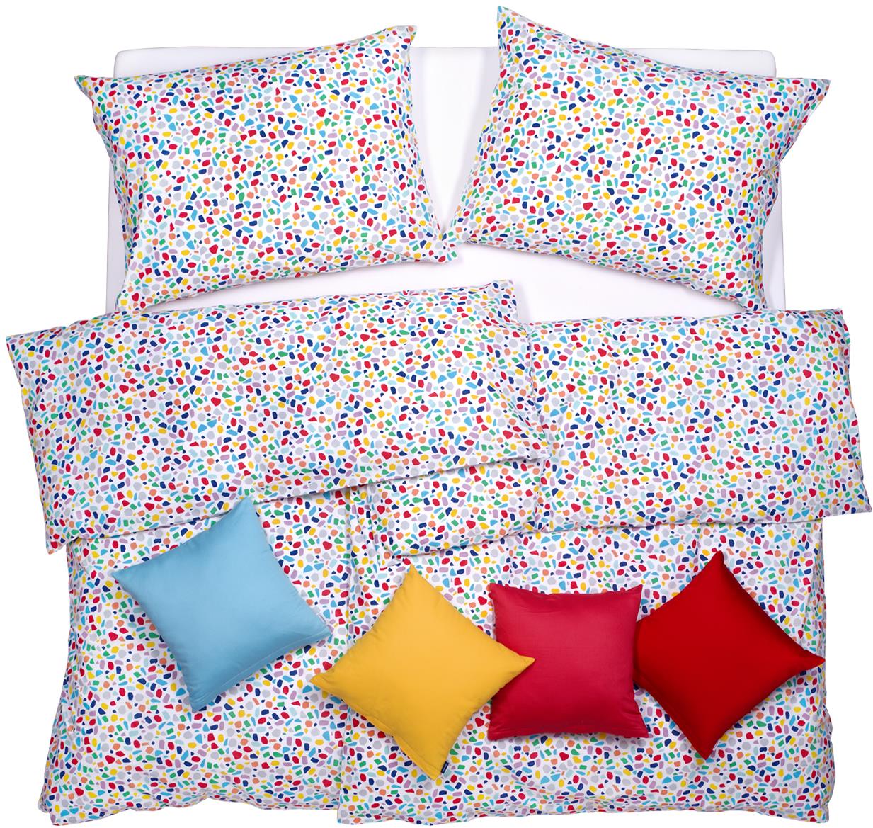 SCANquilt obliečky KLASIK DESIGN barcelona pestrá 140 × 200/70 × 90 cm