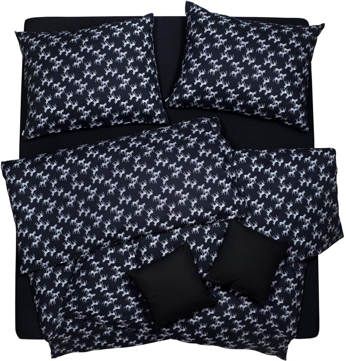SCANquilt obliečky KLASIK DESIGN wild zebra čiernobiela 140 × 200/70 × 90 cm