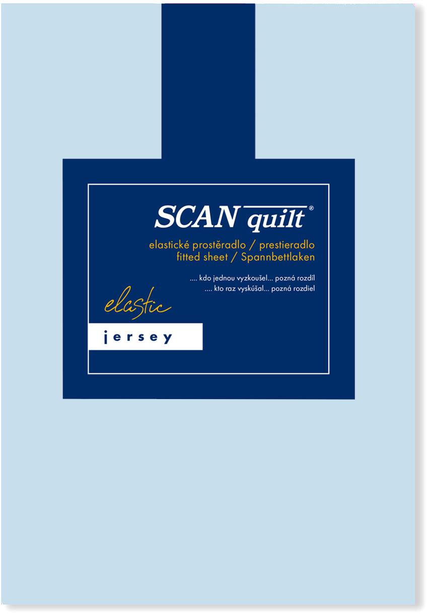 SCANquilt plachta na posteľ JERSEY ELASTIC LYCRA svetlomodrá 90 × 200 cm