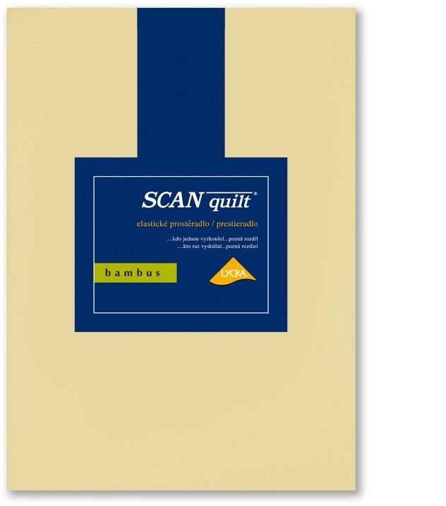 SCANquilt plachta na posteľ BAMBUS LYCRA banánová 90 × 200 cm