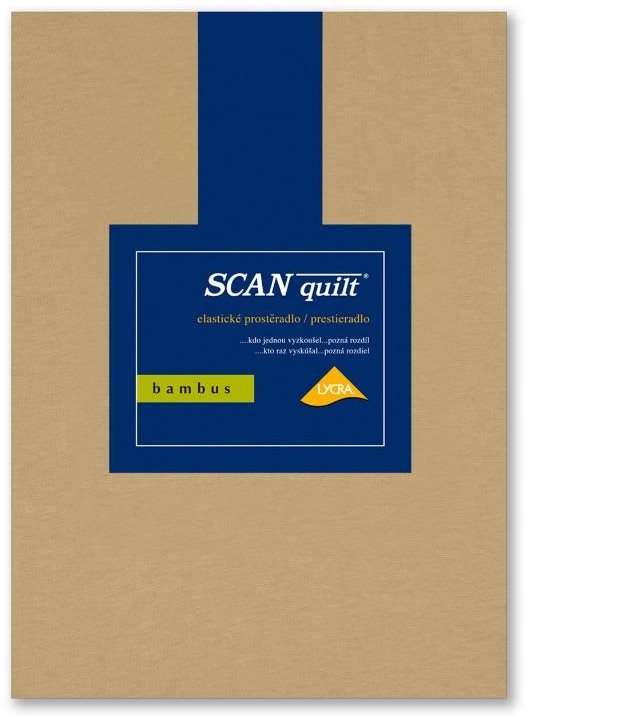 SCANquilt plachta na posteľ BAMBUS LYCRA béžová 90 × 200 cm