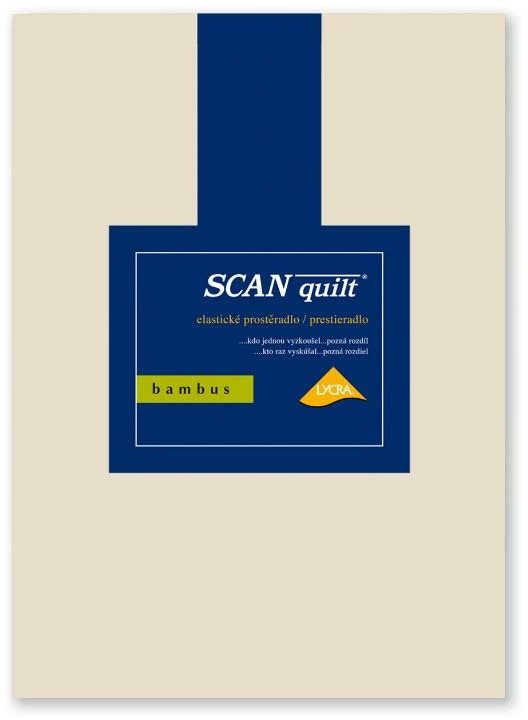 SCANquilt plachta na posteľ BAMBUS LYCRA krémová 180 × 200 cm