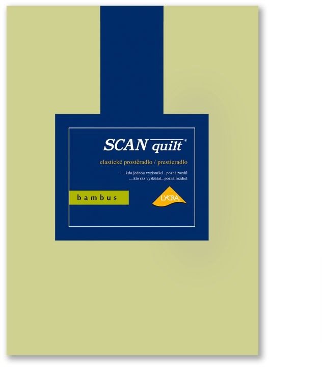 SCANquilt plachta na posteľ BAMBUS LYCRA zelenkavá 180 × 200 cm