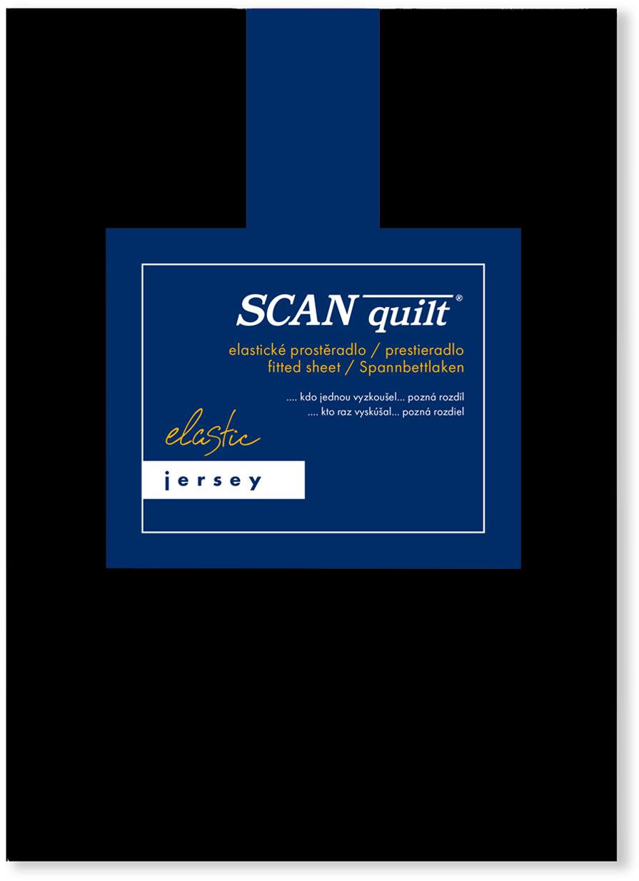 SCANquilt plachta na posteľ JERSEY ELASTIC LYCRA čierna 200 × 220 cm