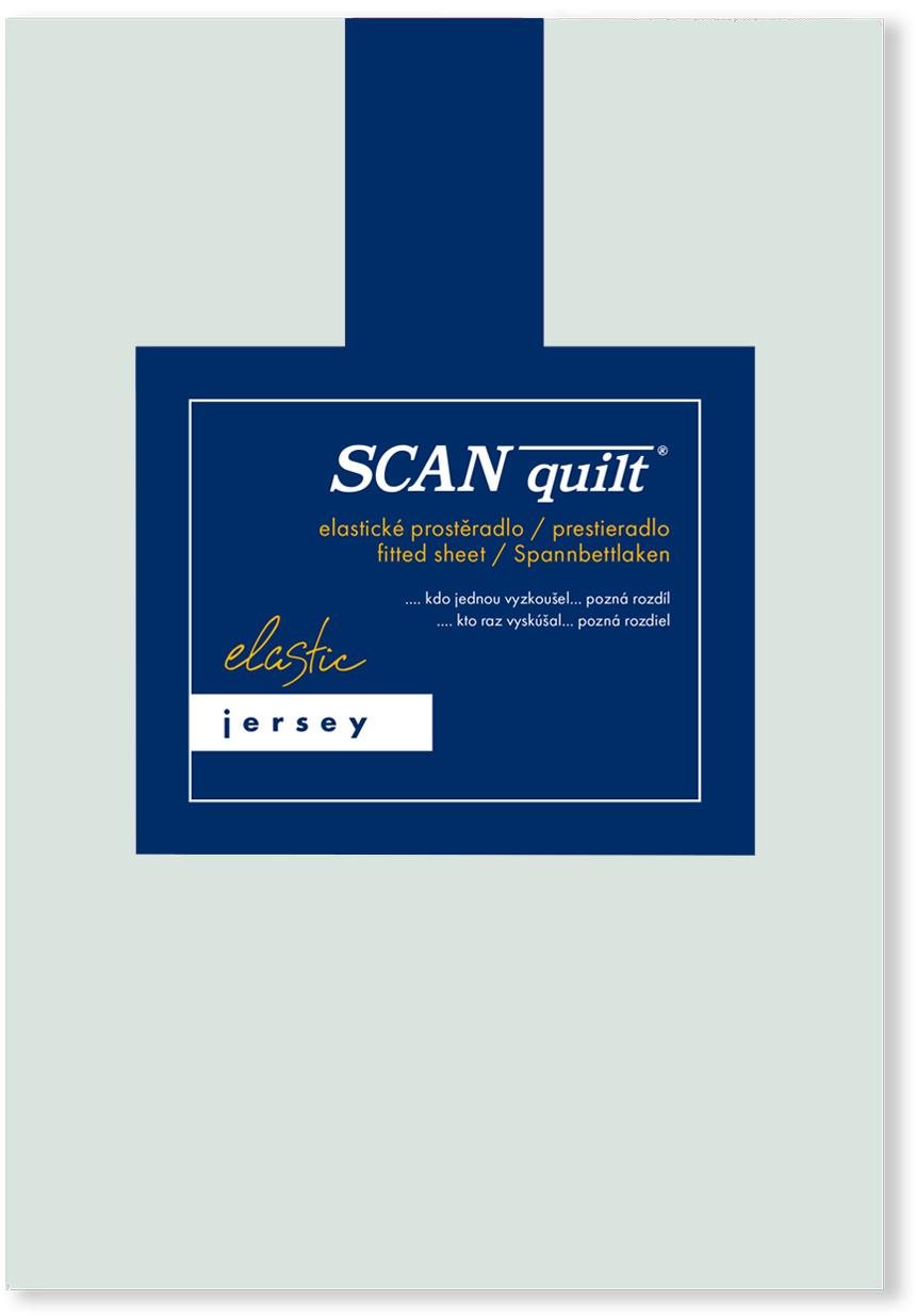 SCANquilt plachta na posteľ JERSEY ELASTIC LYCRA aqua modrá 140 × 200 cm