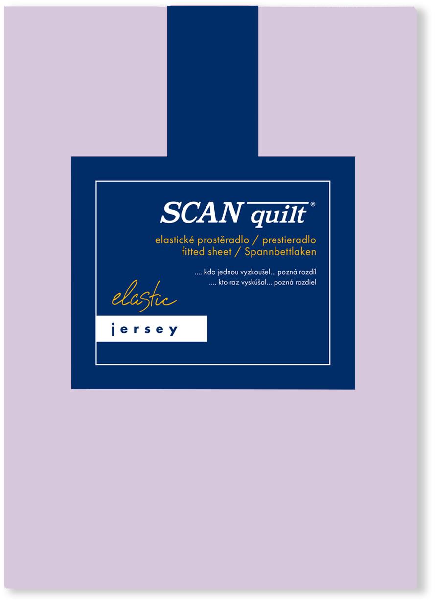 SCANquilt plachta na posteľ JERSEY ELASTIC LYCRA svetlofialová 140 × 200 cm