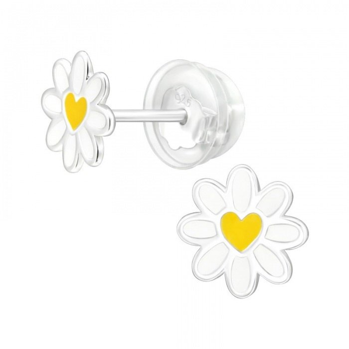 4SILVER Sedmokráska premium, puzetové, silikón (Ag 925/1000, 0,1 g)