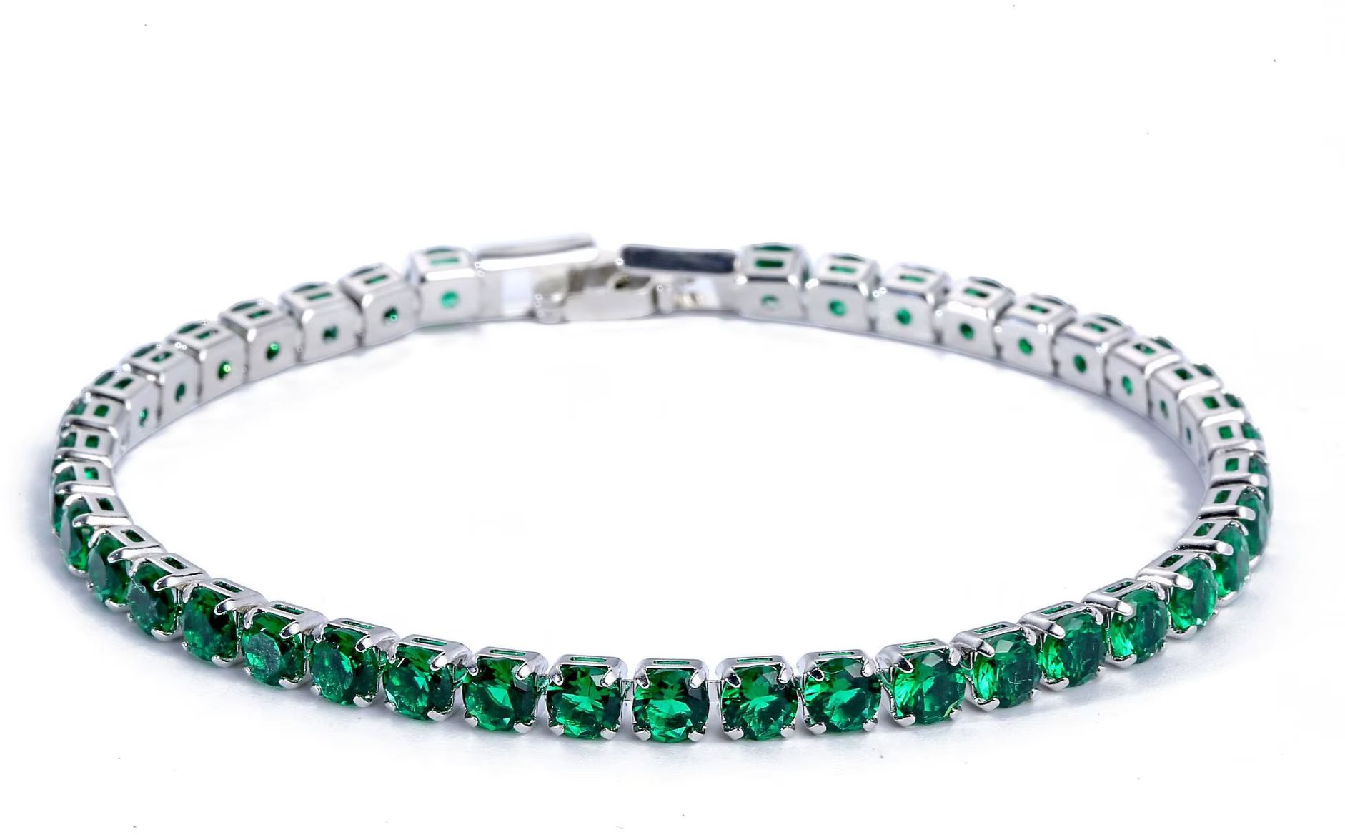 Silver Star Alexandrite dámsky náramok, zelený, alloy, zircon, 19 cm