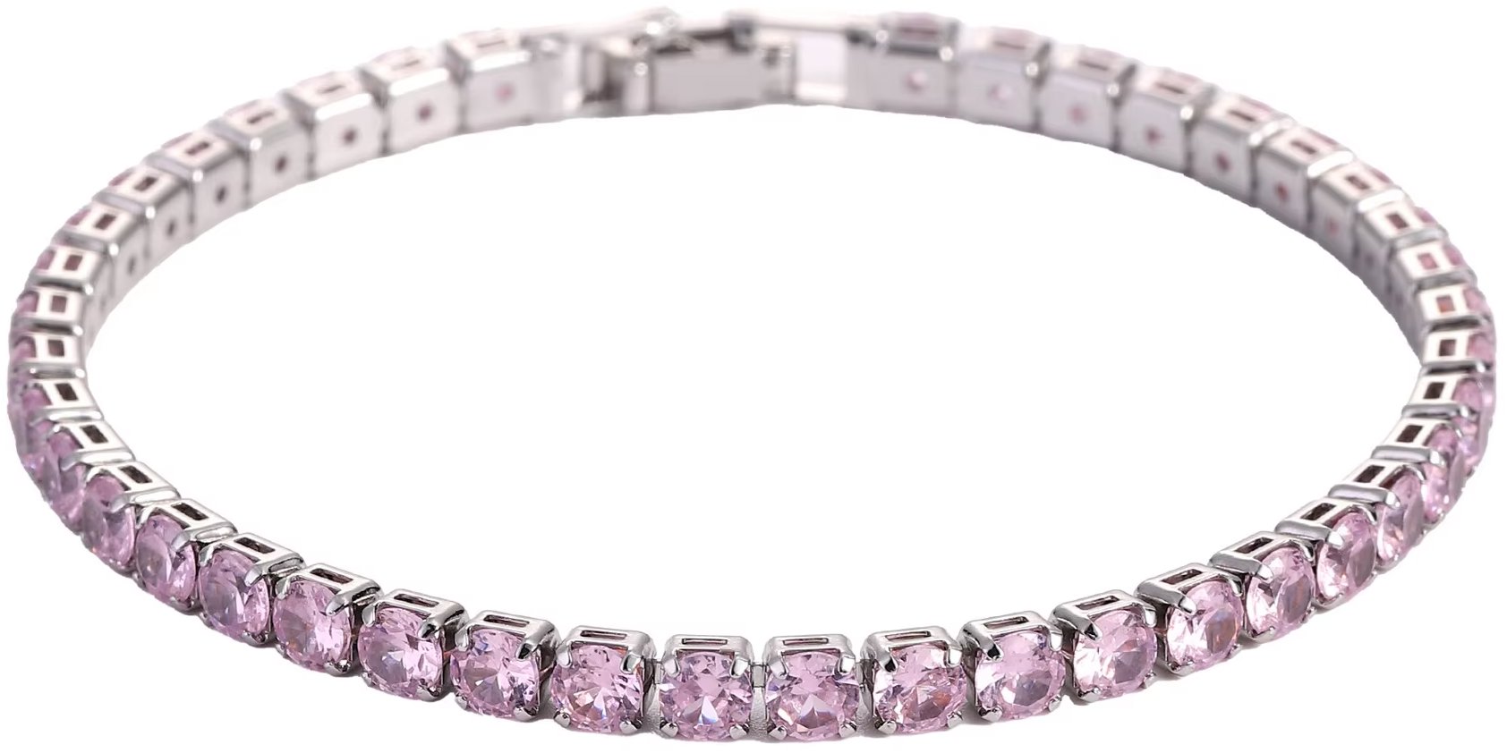 Silver Star Malachite dámsky náramok, ružový, alloy, zircon, 19 cm