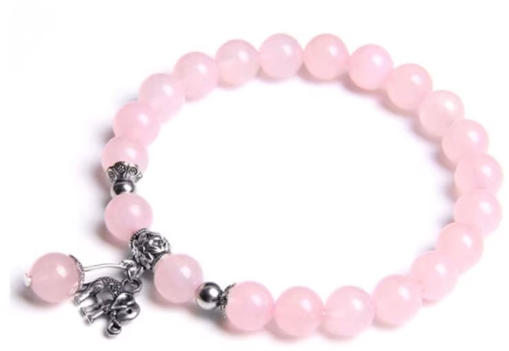 Silver Star Diamondmist dámsky náramok, Rose Quartz, 21 cm