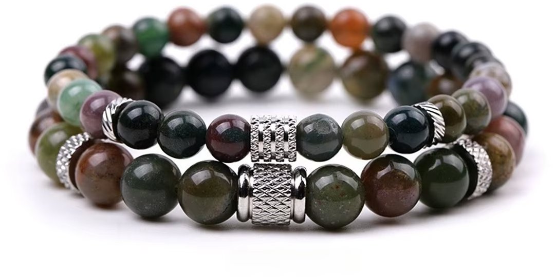 Silver Star Mistydale dámsky náramok, Fancy Jasper, sada 2 kusy, 21 cm