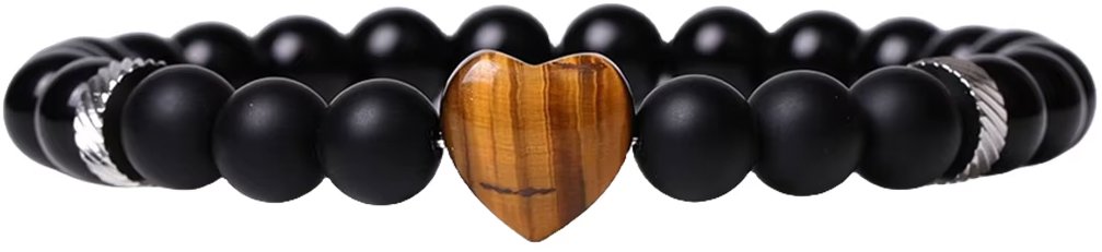 Silver Star Cloudbreak dámsky náramok, čierny, Tiger Eye, 23 cm