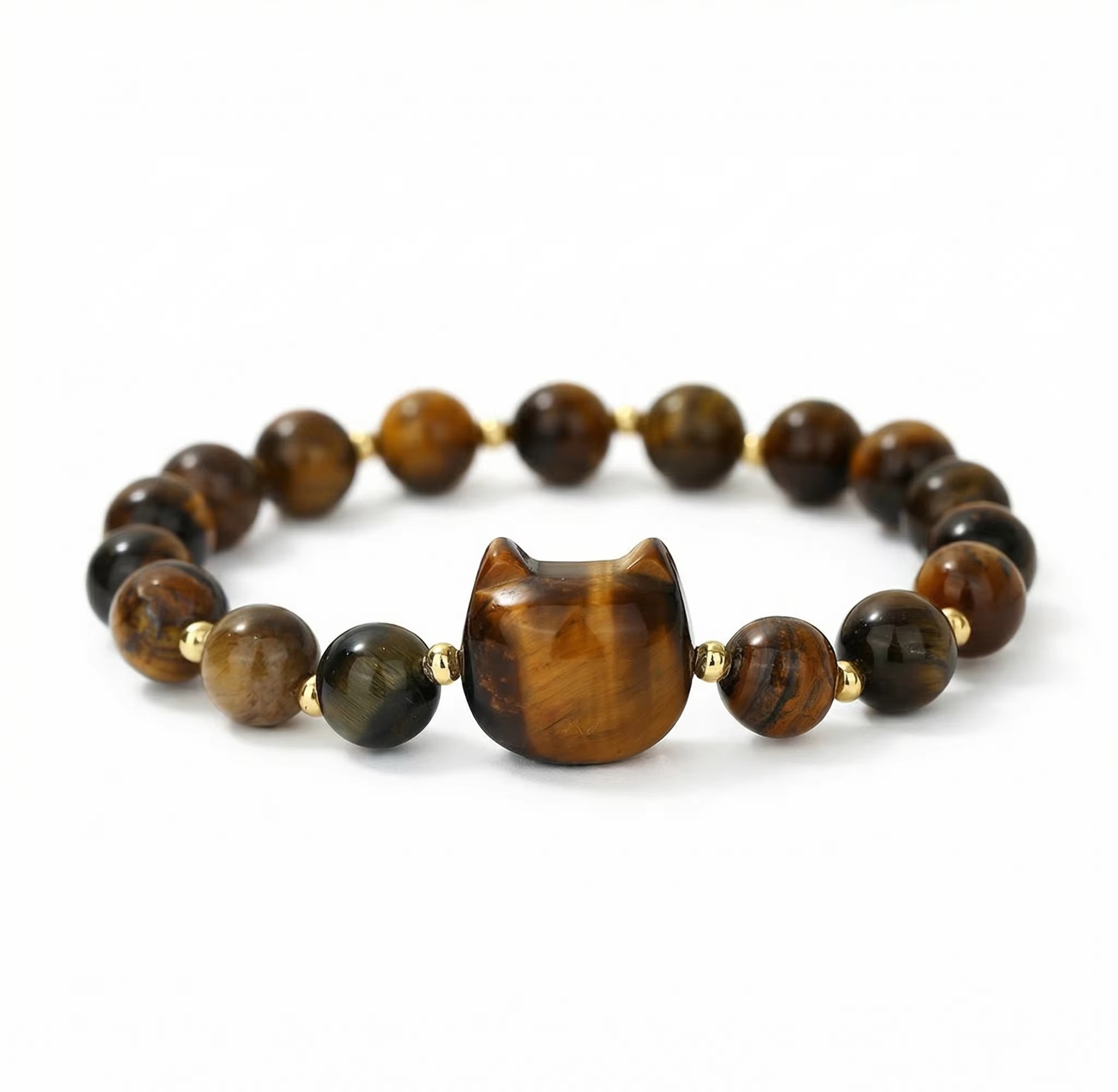 Silver Star Wildrose dámsky náramok, hnedý, Tiger Eye, 23 cm