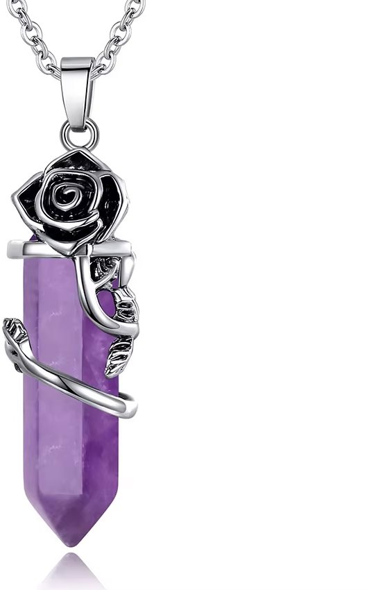 Silver Star Northwind dámska retiazka, ruža, Amethyst, 45 cm