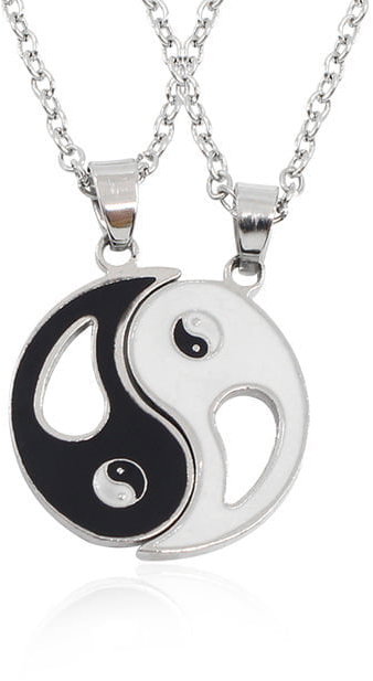 Silver Star Achernar dámska retiazka, sada 2 kusy, Yin Yang, 44 cm