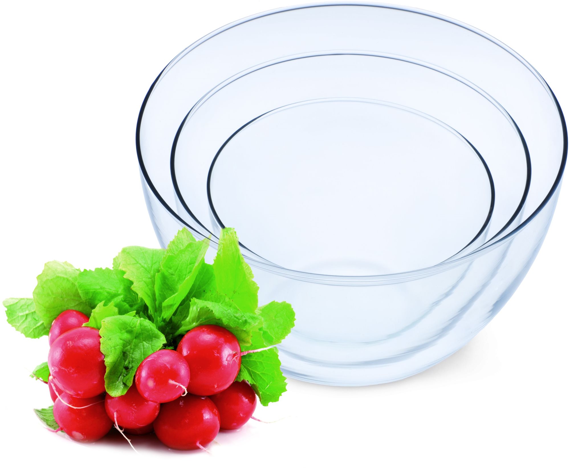 SIMAX Súprava sklenených mís 3 ks, objem 0,75 l, 1,5 l, 2,5 l