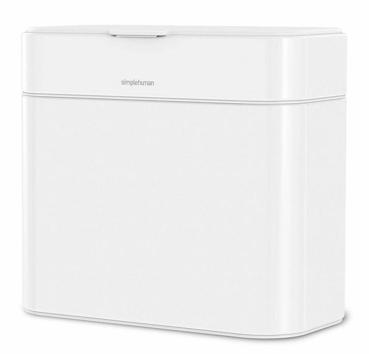 Simplehuman odpadkový kôš na kompostovateľný odpad z kuchyne – 4 l, biela oceľ