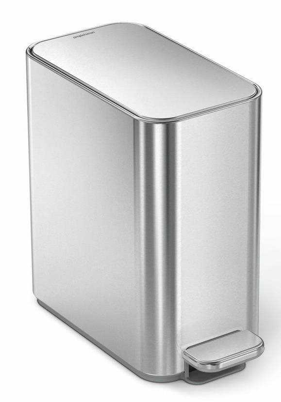Simplehuman pedálový úzky odpadkový kôš – 5 l, kefovaná nehrdzavejúca oceľ
