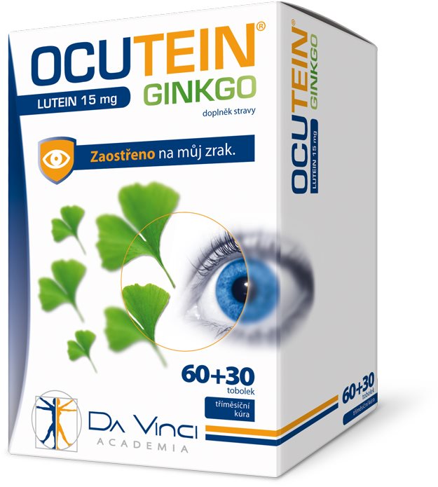Ocutein Ginkgo 45 mg + Lutein 15 mg Da Vinci kapsuly 60 + 30