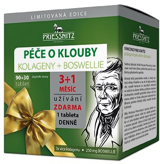 Priessnitz Kolagény + Boswellia starostlivosť o kĺby 90 + 30 tabliet
