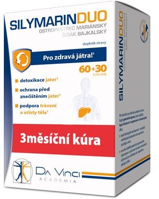 SILYMARIN Duo Da Vinci 60 + 30 kapsúl