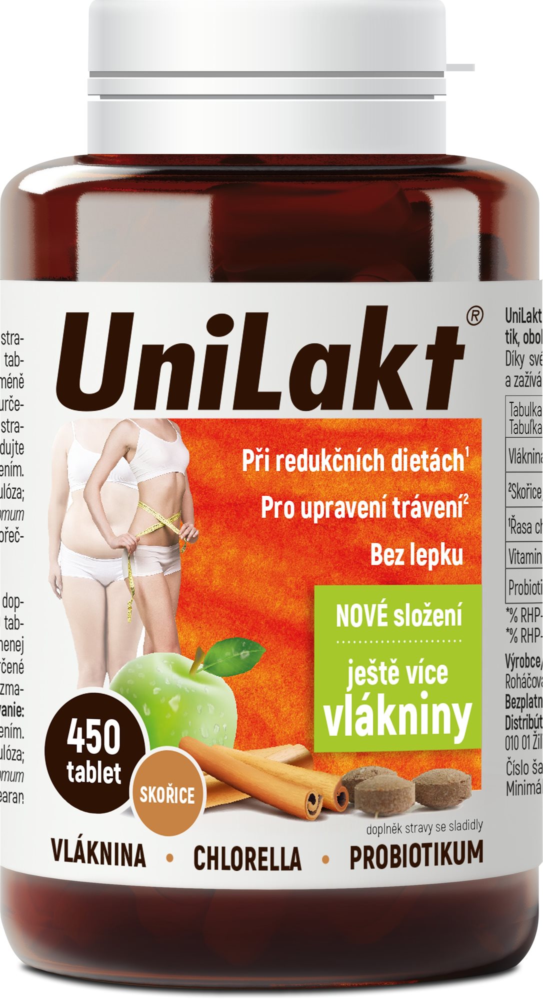 Unilakt so škoricou 450 tabliet