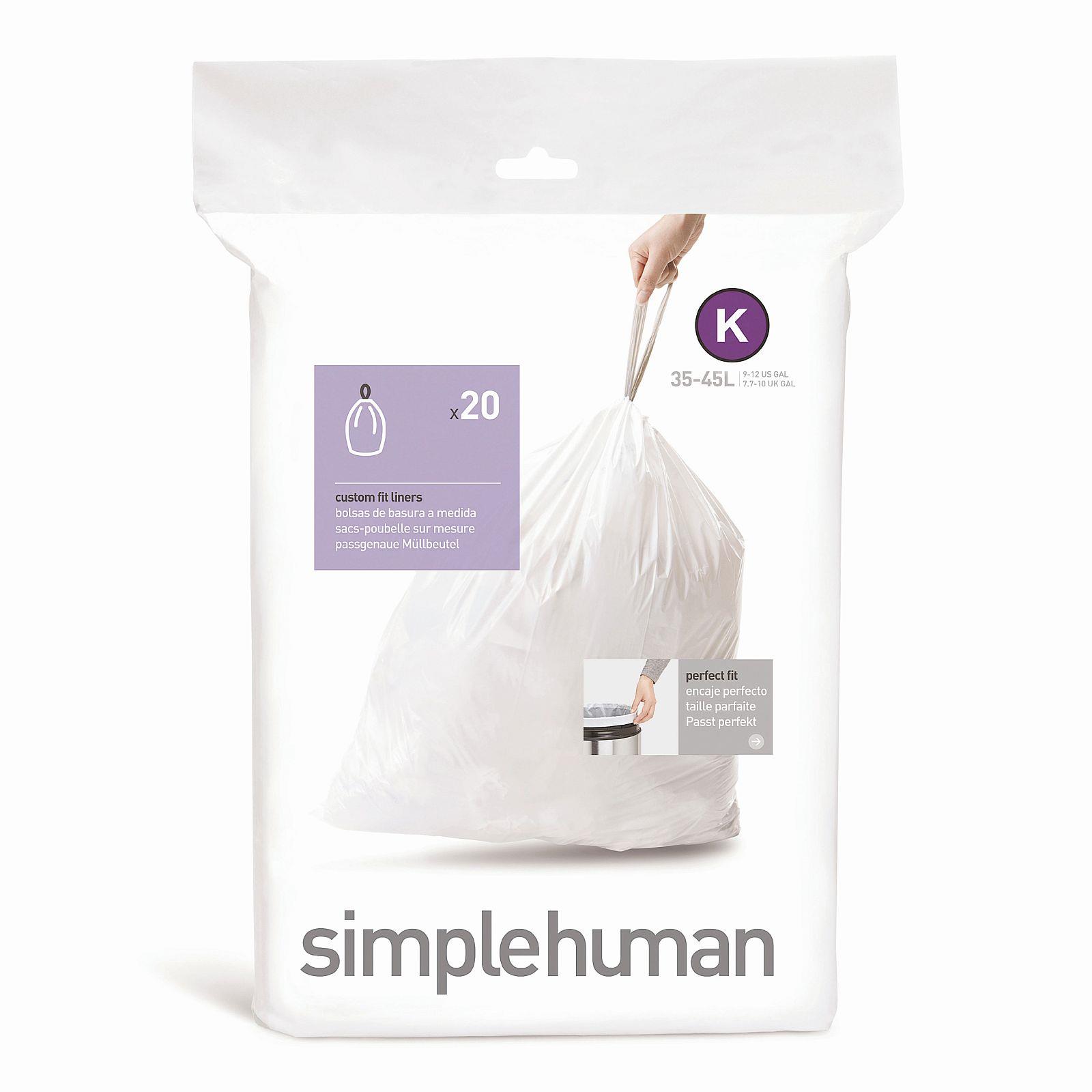 Simplehuman Typ K 35 – 45 l, zaťahovacie, 20 ks