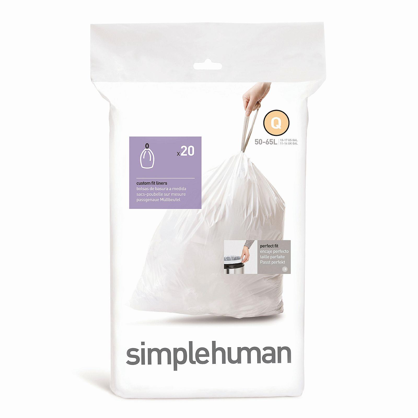 Simplehuman Typ Q 50 – 65 l, zaťahovacie, 20 ks