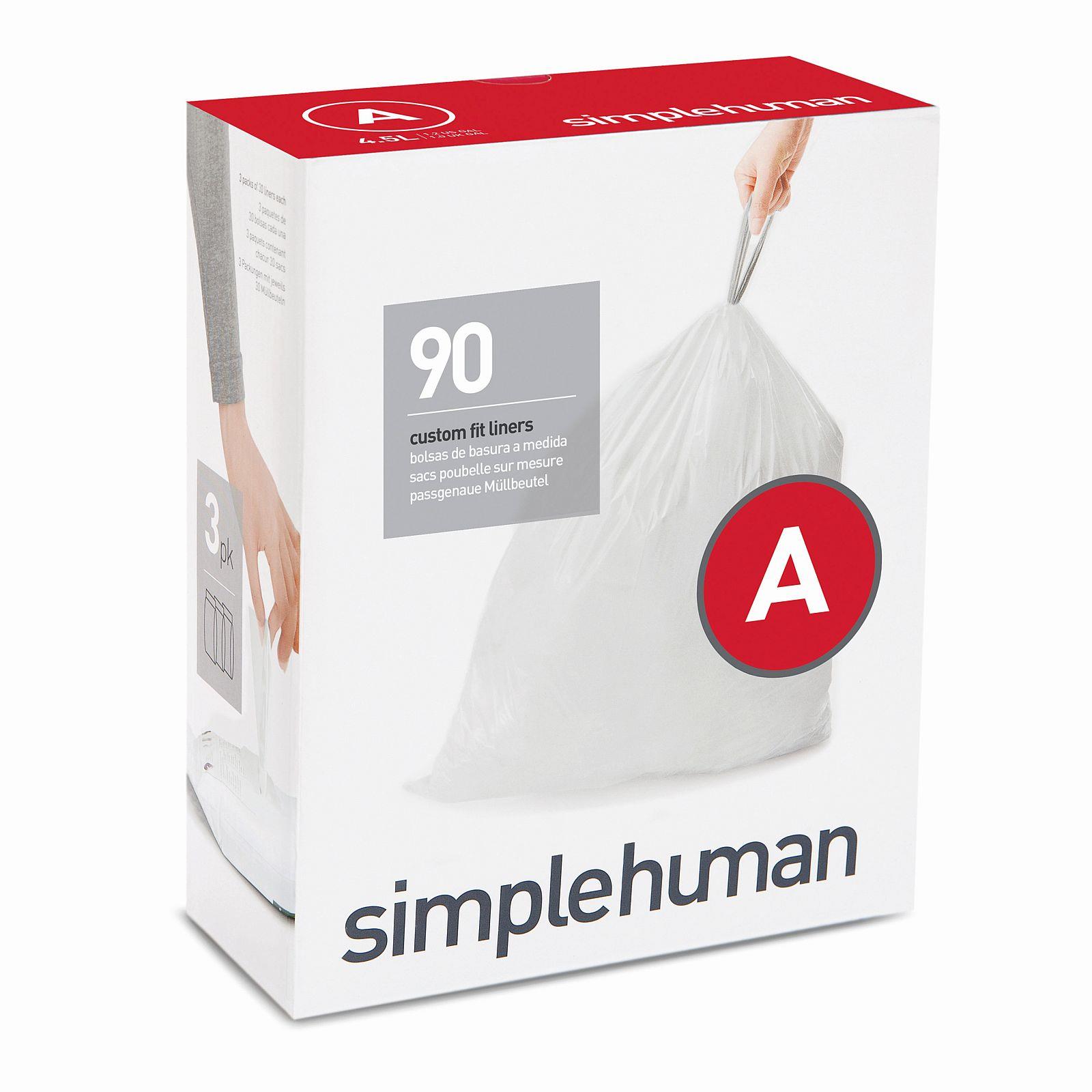 Simplehuman Zaťahovacie vrecká, 4,5 l, typ A, 3× 30 ks