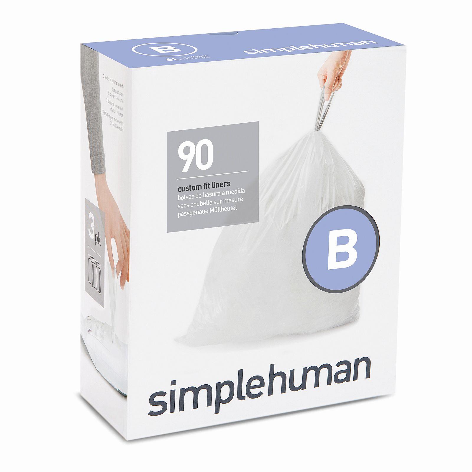 Simplehuman Zaťahovacie vrecká, 6 l, typ B, 3× 30 ks