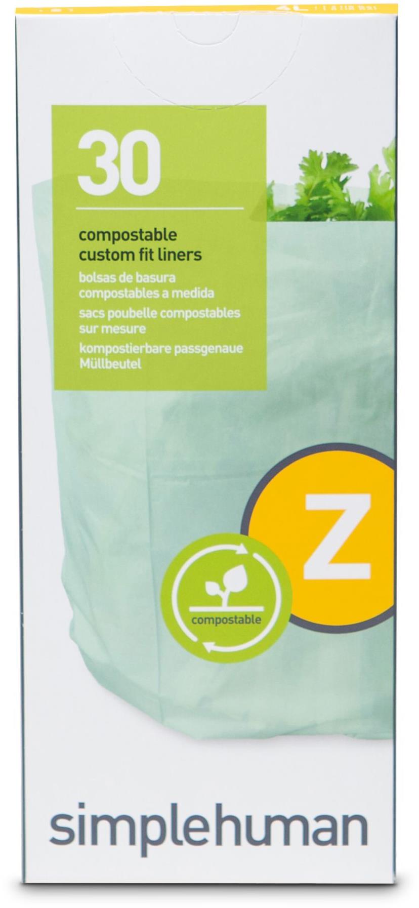 Simplehuman Kompostovateľné vrecká, 4 l, typ Z, 30 ks