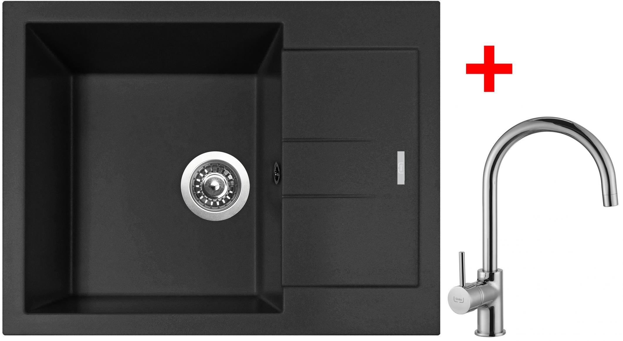 Sinks Amanda 650 Pureblack + Vitalia