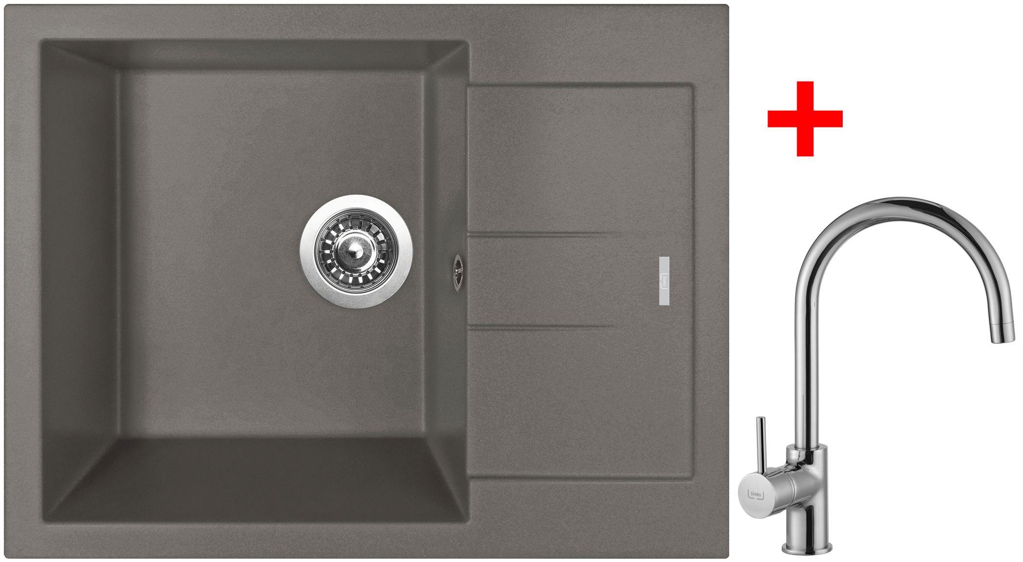 Sinks Amanda 650 Truffle + Vitalia