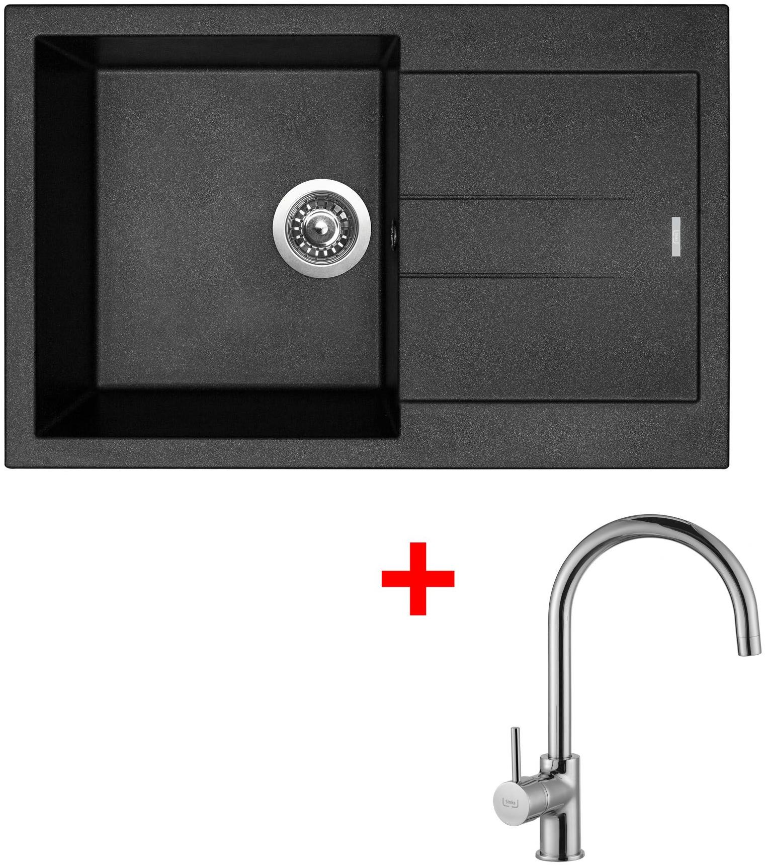 Sinks Amanda 780 Metalblack + Vitalia